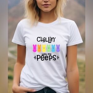 Chillin' with My Peeps Easter Women’s Short Sleeve T-shirt